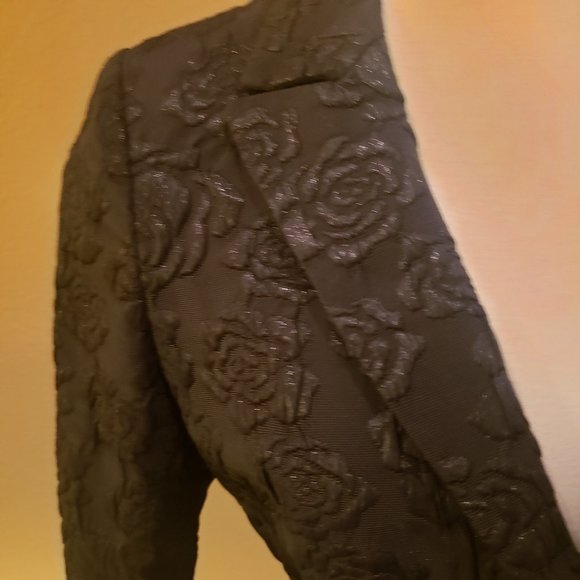 Anne Fontaine Paris Black Floral Natalia Jacket - Picture 2 of 16